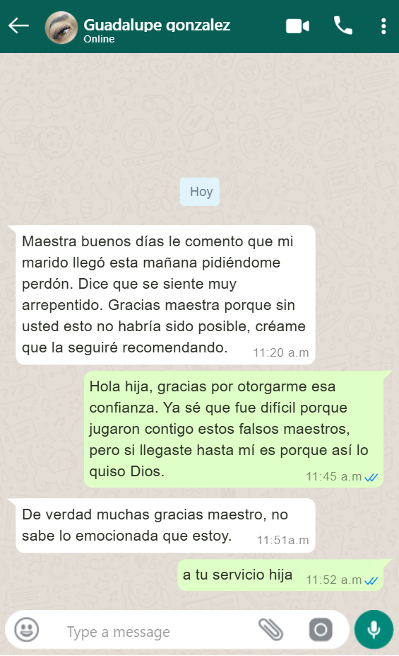 Testimonio de amarre de amor exitoso